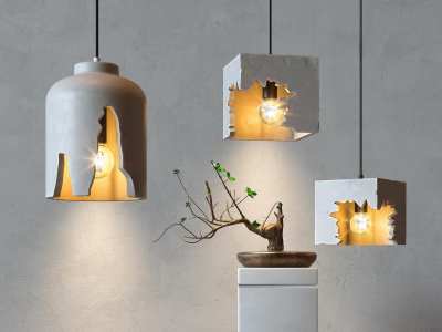 侘寂吊灯3D模型下载